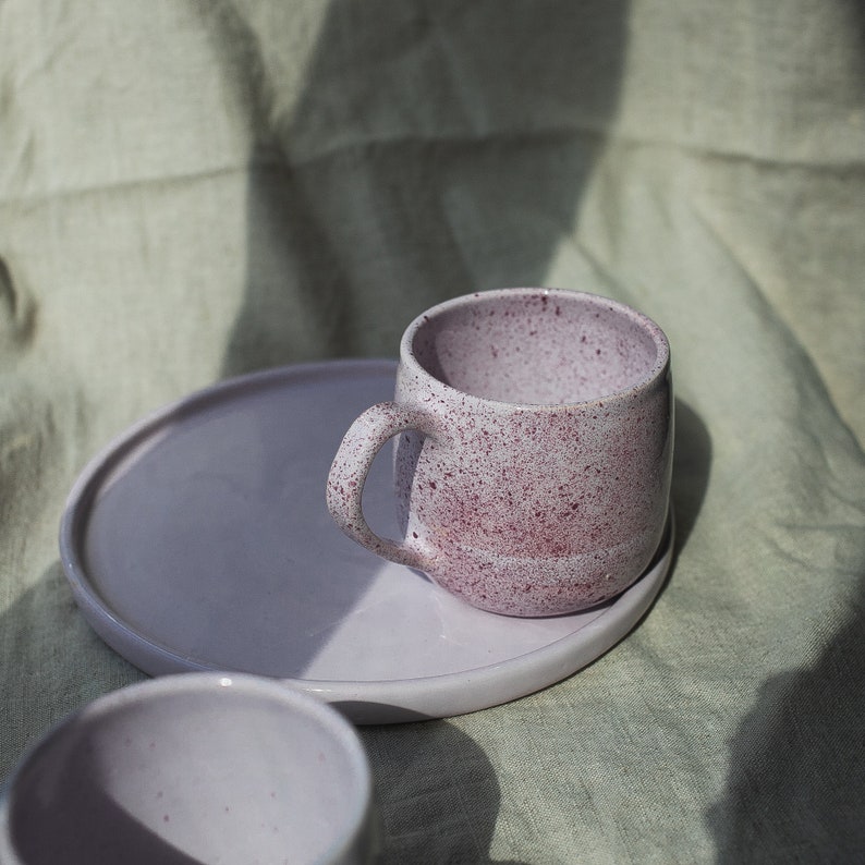 Custom Pottery Mug, Ceramic Cup, Pottery Coffee Cup, Ceramic Tea Mug, cup with handle, coffee lover gift 1 Year Anniversary Gift image 2