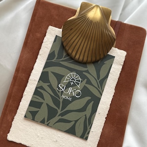 Vintage Brass Shell Clip Decorative Wall Clip Bronze Gold Nautical Home Decor Seashell Accent Wedding Decor, Photo Display Table Setting