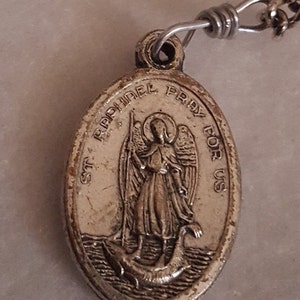 St. Raphael archangel angel healing chaplet blue and gold glass beads  intercession prayer beads