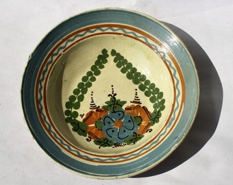Italian Terracotta Decorative Plate found by Willabird Designs Vintage Finds