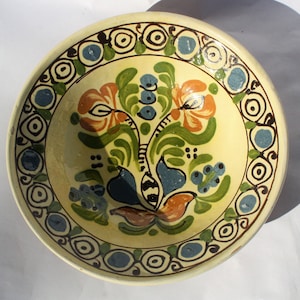 Traditional Plate, Terracotta Plate, Clay Plate, Transylvania Pottery, Folk, Antique Peasant Plate