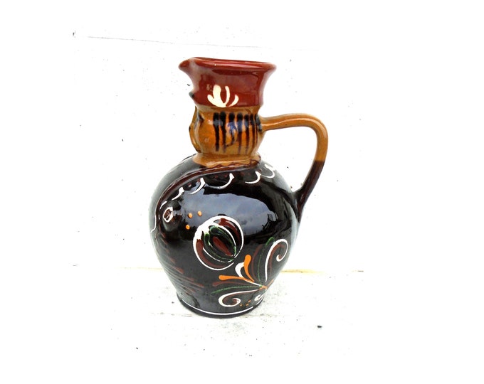 Folk Pitcher, Figurine Pitcher, Rare Pitcher, Soldier Pitcher, Vintage Pitcher