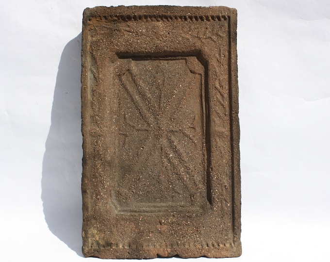 Antique Tile Stove, Transylvania Tile, Unglazed 18th century Tile