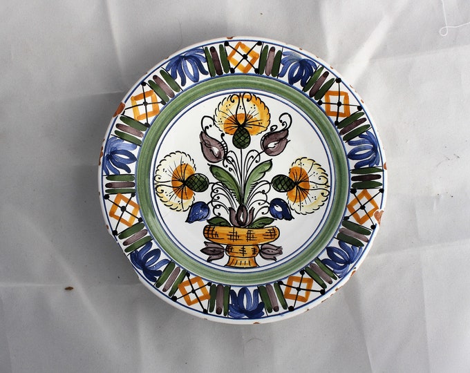 Clay Plate, Little Pottery, Folk Peasant Plate