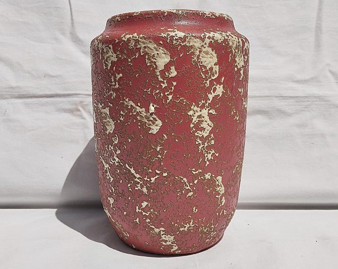 Art Deco Vase, Retro Vase, Orange Retro Vase, Vintage Vase, Vase from 1970's, Hungarian Retro Vase, Ceramics Vase, Pottery Hungarian