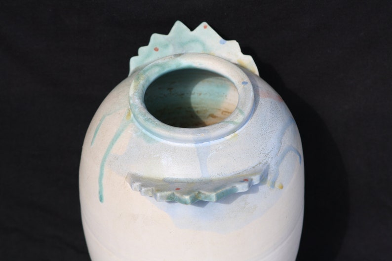 Clay Vase Big Vase Flower Vase Handmade Clay Vase Handpainted Vase Traditional Vase
