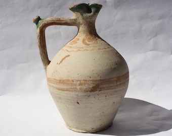 Traditional Water Pitcher, Huge Pitcher, Stoneware Jug, Folk Pitcher, Antique Ewer, Ceramic Pitcher, Ceramic Pottery