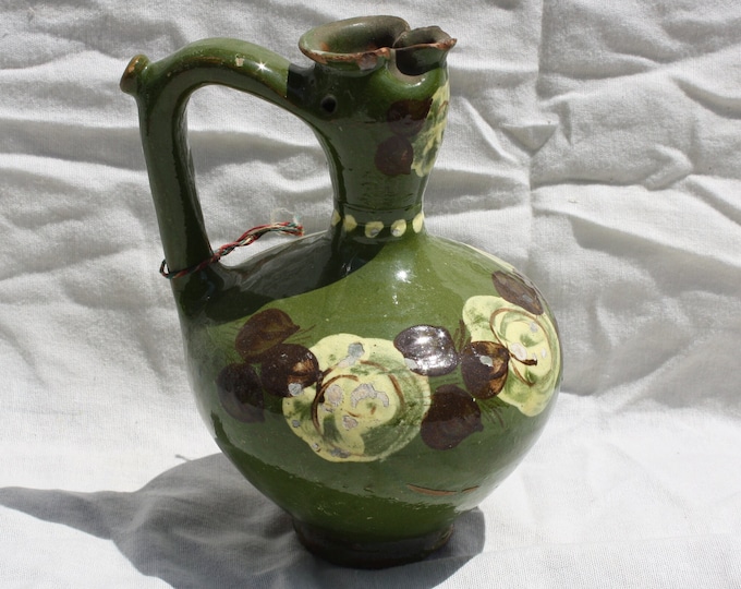 Traditional Water Pitcher, Huge Pitcher, Stoneware Jug, Folk Pitcher, Antique Ewer, Ceramic Pitcher, Ceramic Pottery, Folk Jar