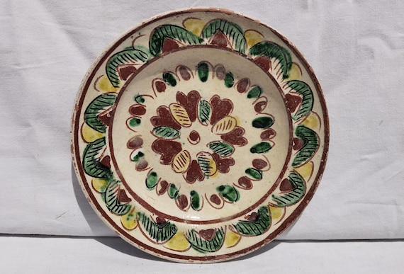 Hutsul Plate, Hucul Plate, Folk Plate, Folk Ceramic Plate, Clay Plate, Handpainted Plate