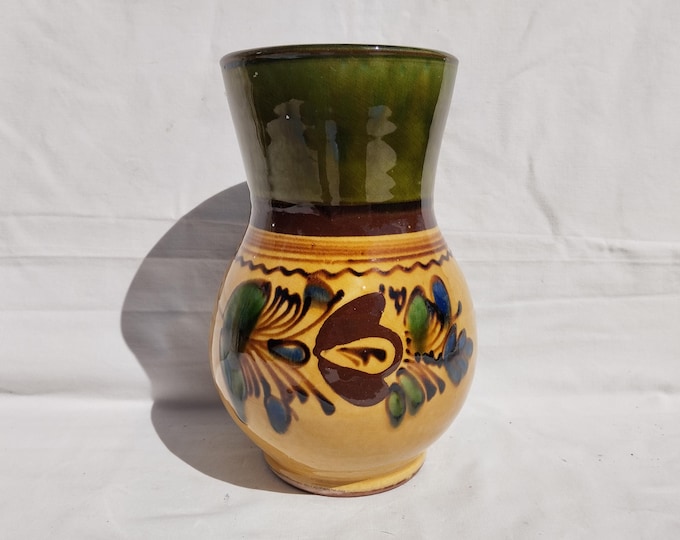 Folk Traditional Pitcher, Vintage Ewer, Ceramic Pitcher, Ceramic Pottery