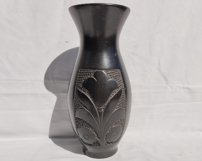Traditional Antique Black Pitcher Vase from mid 20th century Vintage Jug