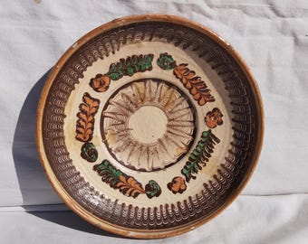 Traditional Romania Horezu Ceramic Plate