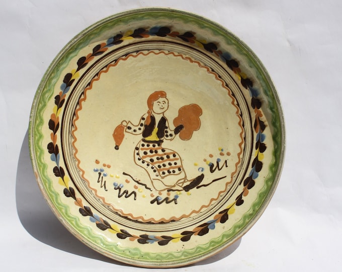 Traditional Romania Horezu Ceramic Plate