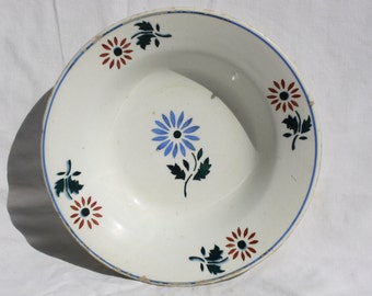 Antique Hungarian Folk Plate: Handpainted Floral Design