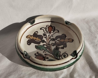 Traditional Folk Ceramic Ashtray, Transylvania Pottery