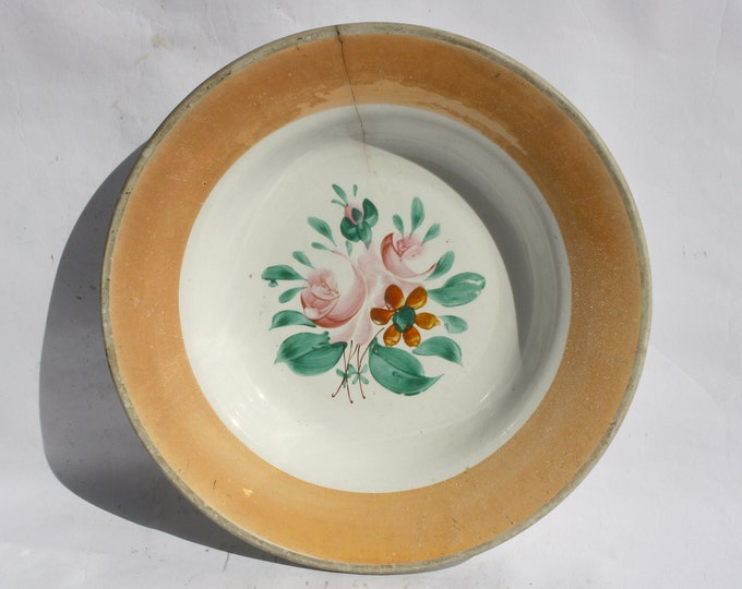 Traditional Hungarian Ceramic Plate, Hungarian Pottery, Folk Plate, Antique Peasant Plate