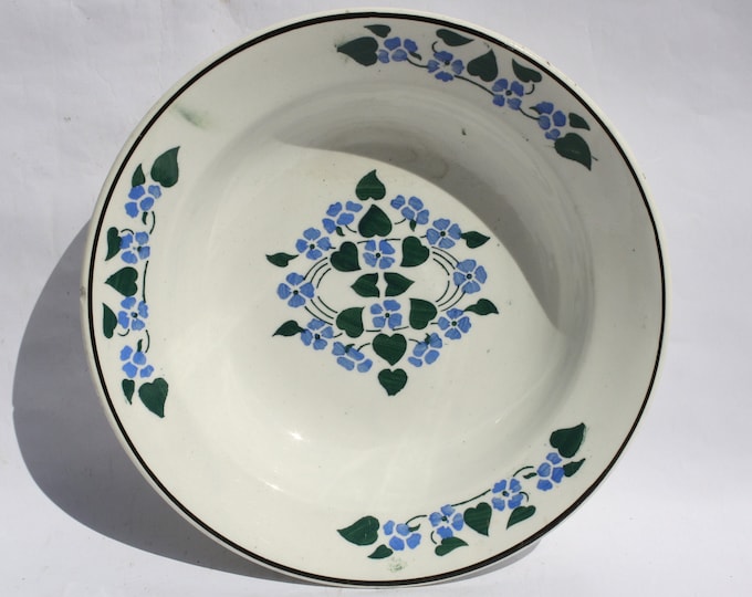 Antique Traditional Plate, Hungarian Pottery, Folk Pottery, Antique Peasant Plate, Flower Plate