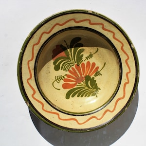 Traditional Plate, Terracotta Plate, Clay Plate, Transylvania Pottery, Folk, Antique Peasant Plate