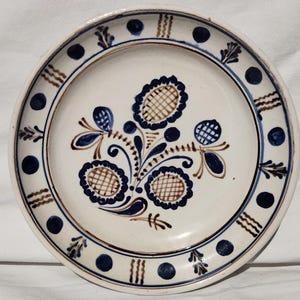 Traditional Plate, Terracotta Plate, Clay Plate, Hungary Pottery, Folk, Antique Peasant Plate