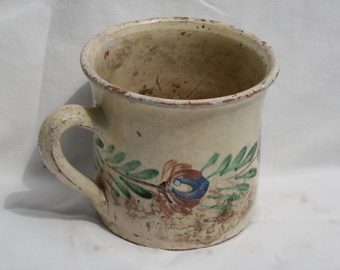 Folk Jar, Folk Bottle, Handpainted Jug, Faience Jug, Folk Ewer