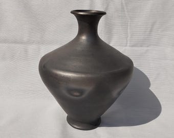 Traditional Antique Black Pitcher Vase from mid 20th century Vintage Jug