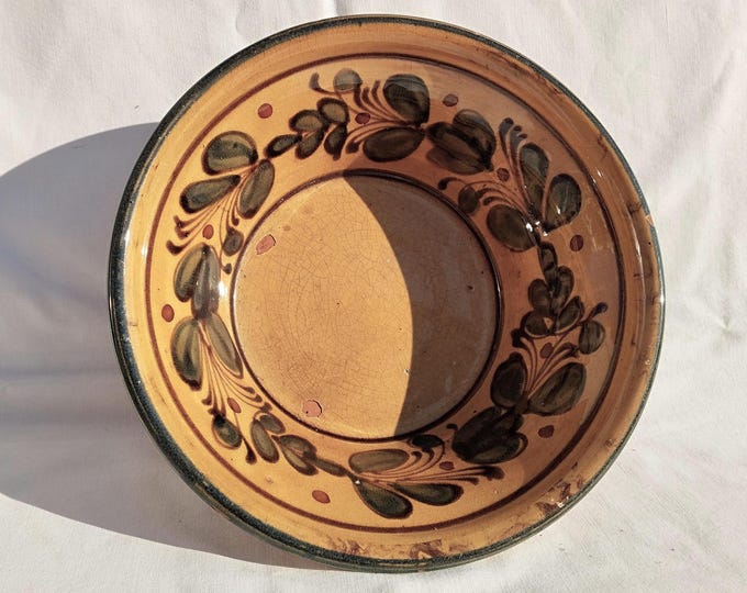 Hungarian Folk Plate Bowl, Traditional Country Style Flower Plate, Hungarian Pottery, Wall Plate
