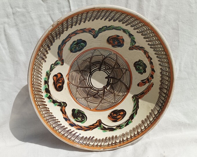 Traditional Romania Horezu Ceramic Plate