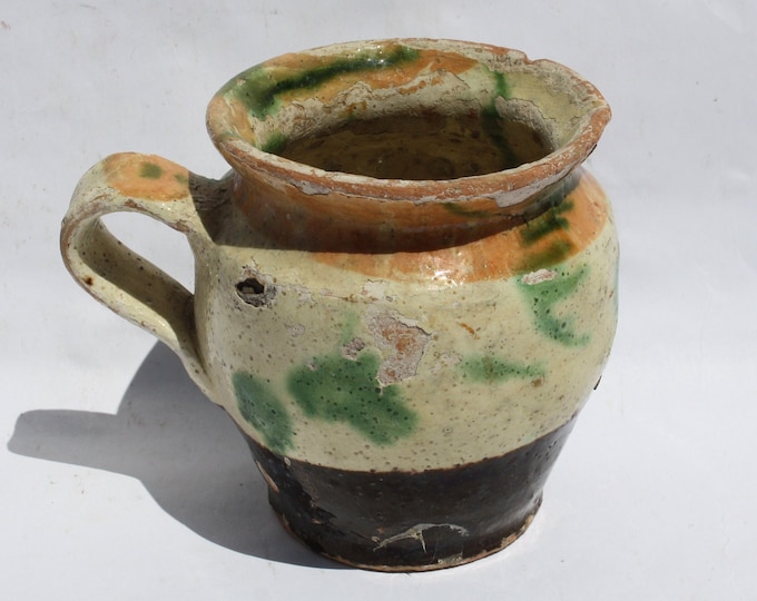 Folk Jar, Folk Bottle, Handpainted Jug, Faience Jug, Folk Ewer