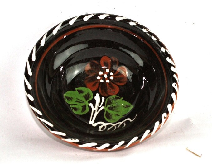 Hungarian Traditional Miniature Folk Plate, Vintage Hand Painted Wall Plate Dishes, Wall Hangings, Folk Art, Flower Design