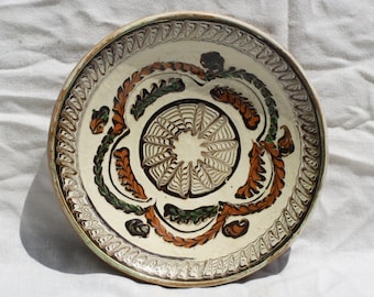 Traditional Romania Horezu Ceramic Plate
