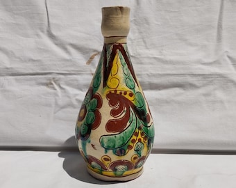 Jarrón de cerámica Hutsul pintado a mano, arte popular ucraniano