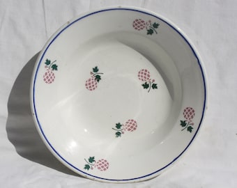 Antique Hungarian Folk Plate: Hand-Painted Floral Pottery