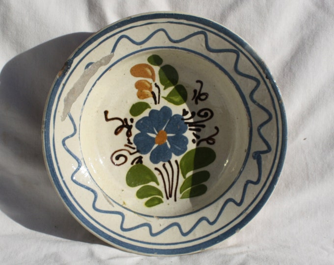 Traditional Plate, Terracotta Plate, Clay Plate, Transylvania Pottery, Folk, Antique Peasant Plate
