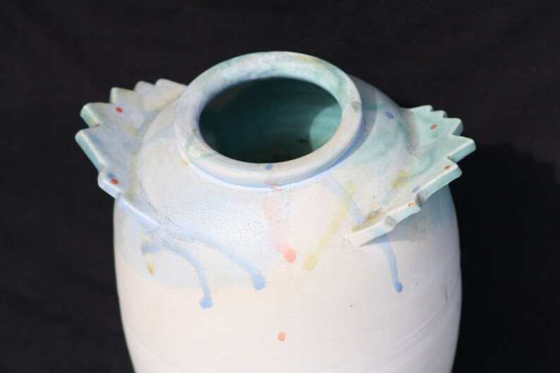 Clay Vase Big Vase Flower Vase Handmade Clay Vase Handpainted Vase Traditional Vase