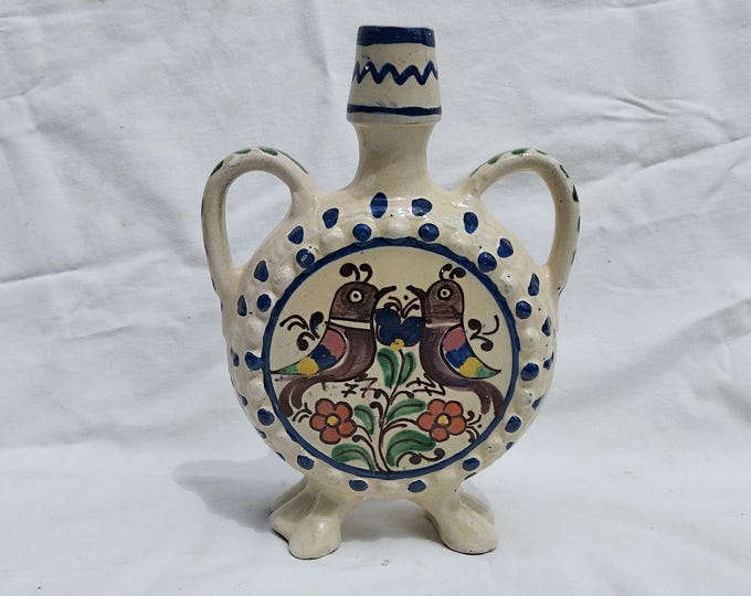 Ceramic Traditional Korond Flask, Antique Bottle, Folk Flask, Water Flask, Wine Flask