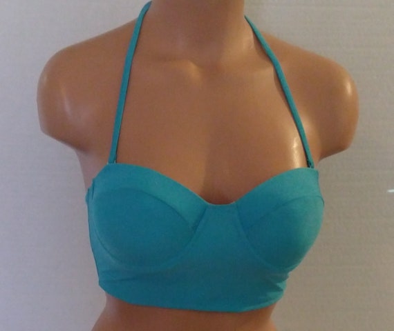 turquoise swim top
