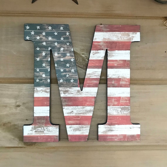 12 American Flag Wall Art Wall Decor Rustic Decor Etsy