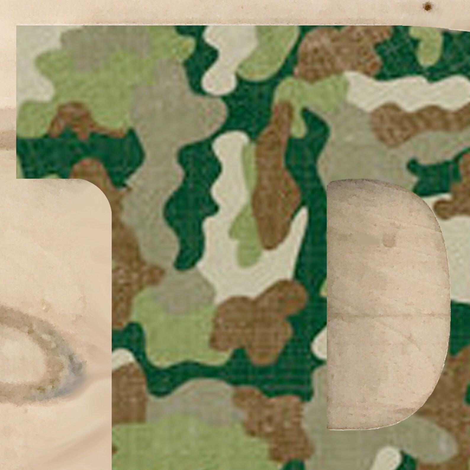 12 verde camuflaje carta de madera arte carta cazador | Etsy