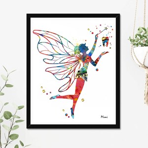 Tooth Fairy Print, Pediatric Dentist Office Art image 4