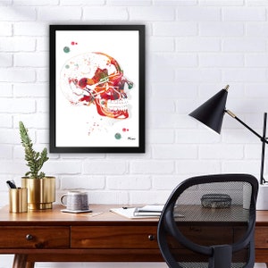 Trigeminal Nerve Anatomy Print Cranial Nerves Watercolor Print Maxillary Nerves Painting Dental Art Neurology Art Anatomy Art Gift image 7