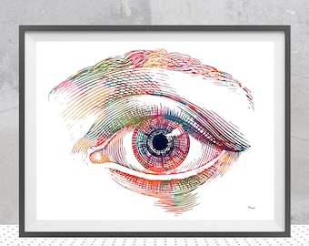 Eye Anatomy Print | Ophthalmology Art | Optical Center Decor