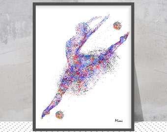 Ballerina Art Print Ballet Dancer Watercolor Female Classical Dancer Poster Classical Ballet Illustration Ballroom Ballet School Wall Decor