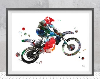 Dirt Bike Wall Art Etsy