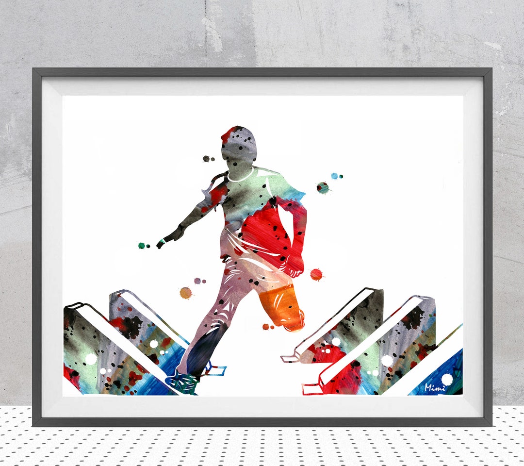 Kids Parkour Watercolor Print Steps Exercise Poster Outdoor Parkour ...