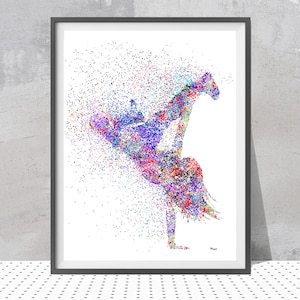 Hip Hop Tänzerin Druck Hip Hop Tanzstil Poster Hip Hop und Breakdance Kunst Mädchen tanzt Hip Hop personalisierte Kunst Geschenk fügen Sie einen Namen hinzu