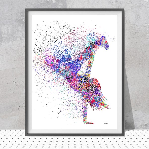 Hip Hop Tänzerin Druck Hip Hop Tanzstil Poster Hip Hop und BreakDance Kunst Mädchen tanzen Hip Hop Personalisiertes Kunstgeschenk Fügen Sie einen Namen hinzu