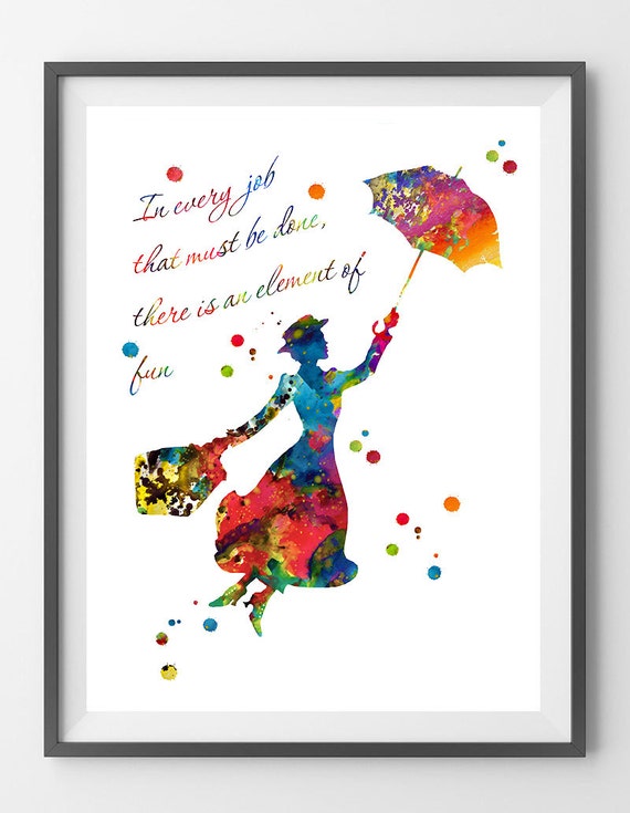 Mary Poppins Aquarell Druck In Jeder Arbeit Die Getan Werden Etsy Mary Poppins Aquarell Druck In Jeder Arbeit Die Getan Werden Etsy