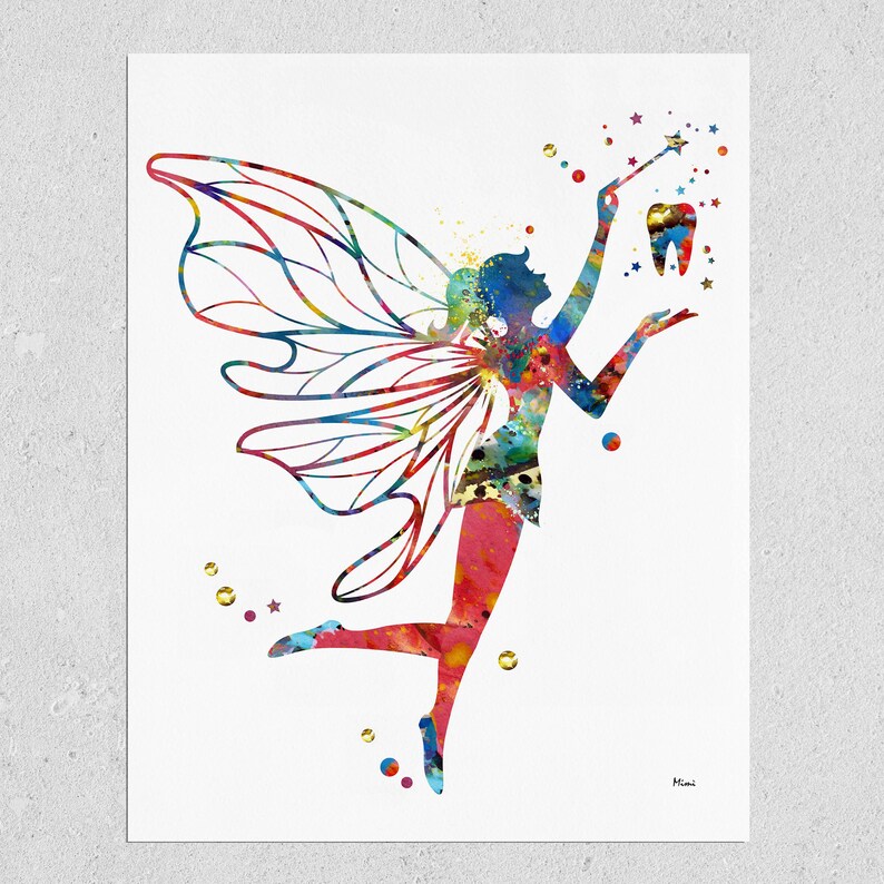 Tooth Fairy Print, Pediatric Dentist Office Art image 2