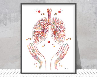 Polmoni cura stampa anatomia arte clinica medica Art Decor polmoni malattia prevenzione simbolo pneumologia arte polmoni chirurgia arte polmoni Poster