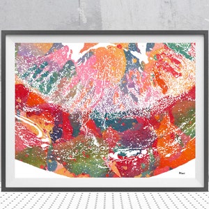 Uterus Histology Art Print Female Reproductive System Watercolor Endometrium Anatomy Poster Gift Gynecology OBGYN Fertility Art Print